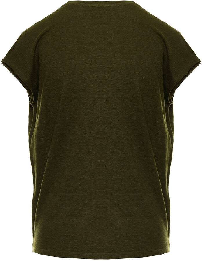 アラゴナ ARAGONA レディース Tシャツ トップス T-Shirt Military green 【高価値】
