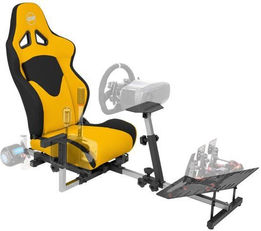 OpenWheeler GEN3 Racing Wheel Stand Cockpit Yellow on BLACK Fits All Logitech G923 G29 G920 Thrustmaster Fanatec Wheels Compatible with...