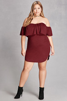 Thumbnail for your product : Forever 21 FOREVER 21+ Faux Suede Flounce Dress