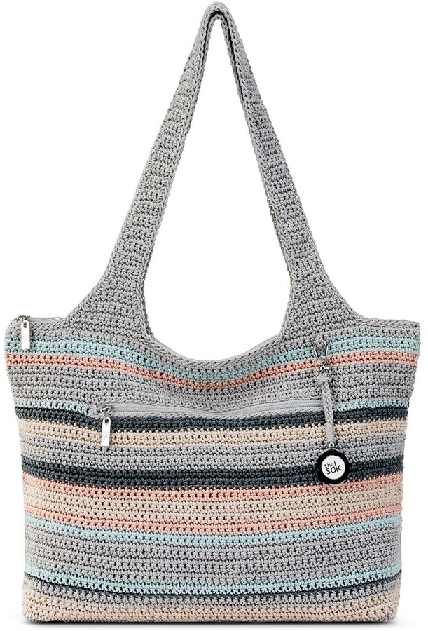 the sak silverwood crochet tote