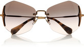 Thumbnail for your product : Miu Miu Hexagonal-frame sunglasses