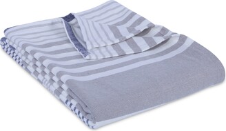 Berkshire Striped Lightweight King Blanket - Navy/grey