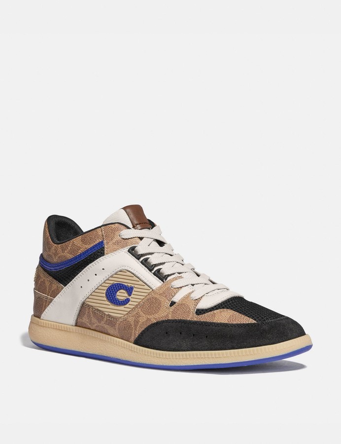 coach high top button up sneaker