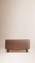 Thumbnail for your product : Burberry Leather and House Check Continental Wallet