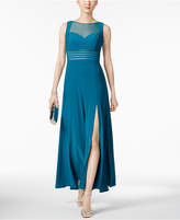 Thumbnail for your product : Nightway Petite Illusion Mesh Slit Gown