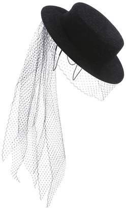 black hat with veil