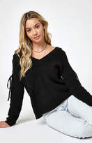 Thumbnail for your product : La Hearts Lace-Up Cold Shoulder Sweater