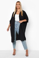 Thumbnail for your product : boohoo Plus Woven Longline Kimono