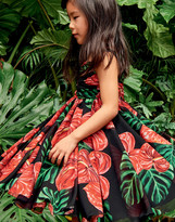 Thumbnail for your product : Dolce & Gabbana Midi Dress In Stretch Georgette With Laceleaf Print
