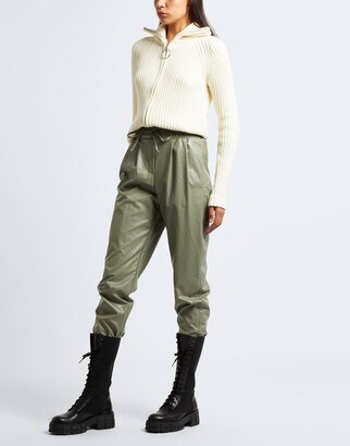 8 By YOOX Faux Leather High-waist Jogger Pants Pants Sage Green