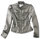 Thumbnail for your product : Xhilaration Junior's Puff Sleeve Faux Leather Motorcycle Jacket -Assorted Colors