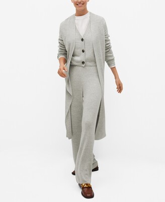 mango long knit cardigan