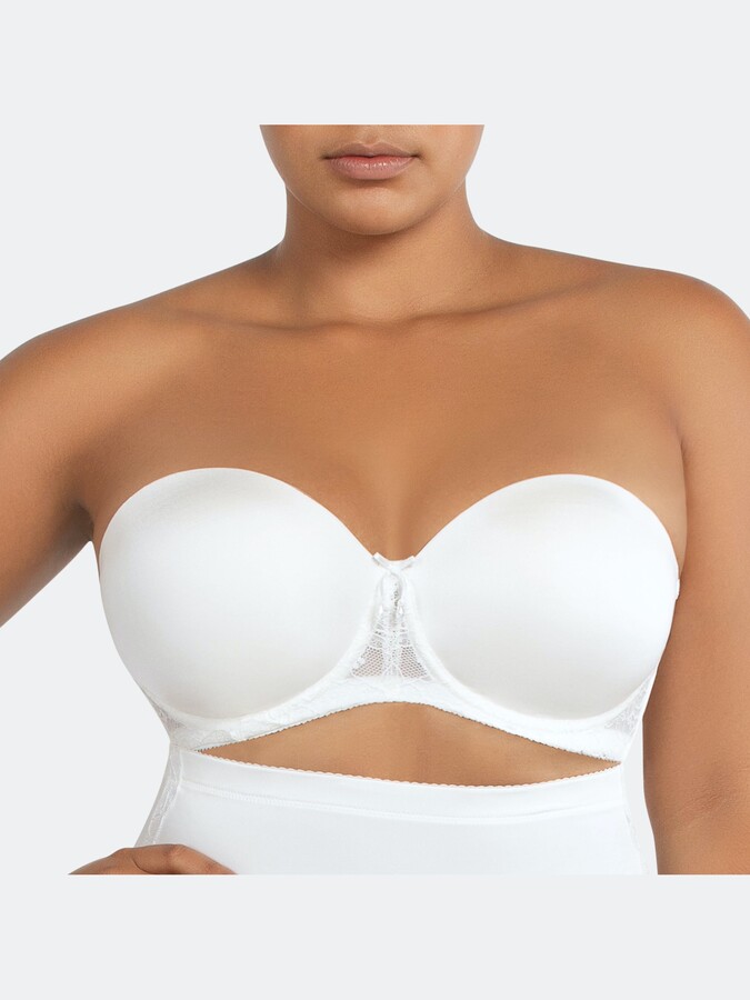 White Strapless Bande | Shop the world's largest collection of fashion |  ShopStyle