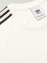 Thumbnail for your product : adidas SPRT Logo-Embroidered Striped Cotton-Jersey T-Shirt - Men - White - XXL