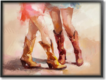 Stupell Industries Southwestern Cowgirls Dancing by Ziwei Li Single Picture Frame Print on Canvas