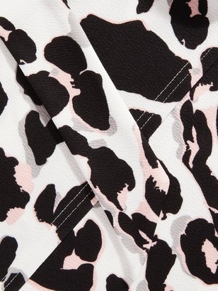 Quiz Scuba Crepe Animal Print Batwing Sleeve Wrap Midi Dress