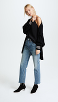 Thumbnail for your product : Alexander Wang Oversized Cardigan with Crystal Cuff Trim