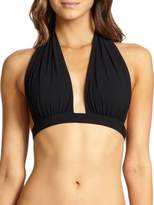 Thumbnail for your product : Norma Kamali Ruched Halter Bikini Top