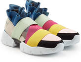 Thumbnail for your product : Emilio Pucci Ruffle Sneakers with Suede