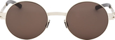 Thumbnail for your product : Mykita Silver Matte Stainless Steel Moon Tea Shades