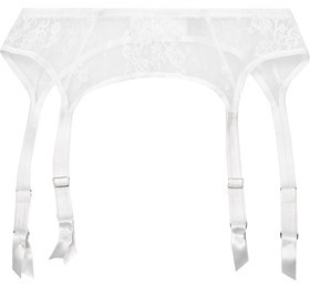 I.D. Sarrieri La Robe Blanche Chantilly Lace And Tulle Suspender Belt