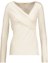 Thumbnail for your product : L'Agence Karlie Wrap-Effect Jersey Top