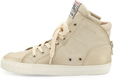 Thumbnail for your product : Ash Shake Metallic High-Top Sneaker, Beige/Platine