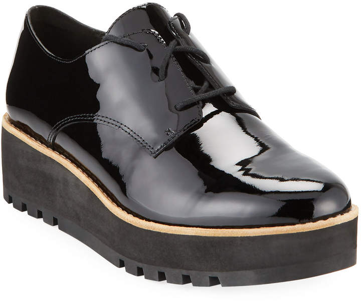 Eileen Fisher Eddy Patent Platform Oxford Shoes - ShopStyle