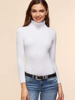 Thumbnail for your product : Shein White Ribbed Knit Turtleneck Slim Fit Sweater