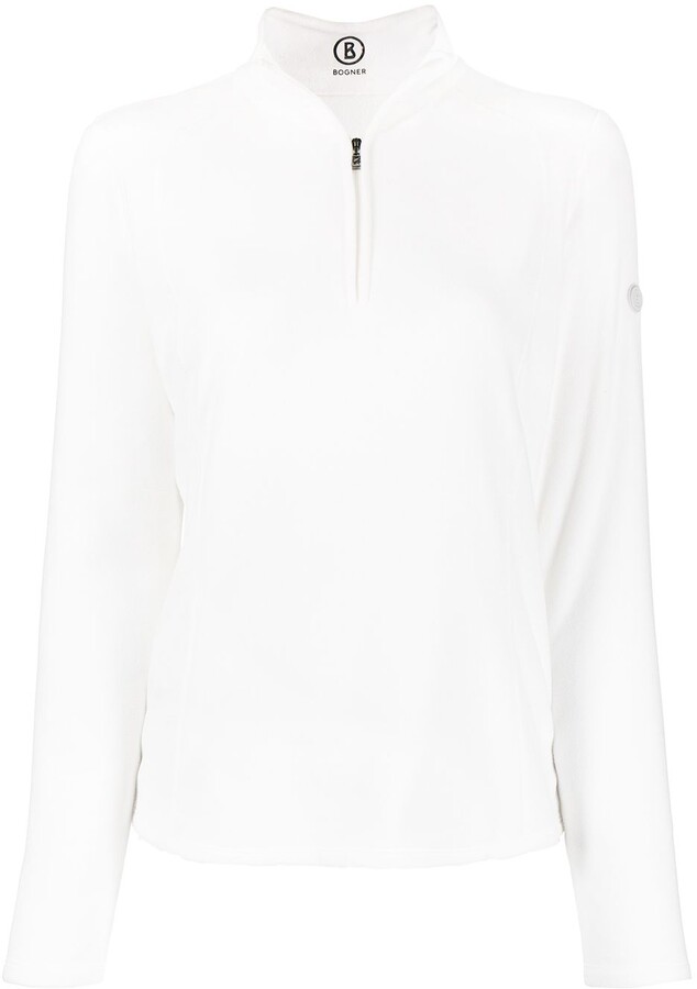 Zip Front High Neck Sweater | ShopStyle