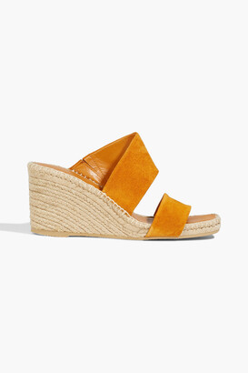 Vince Garlin suede espadrille wedge sandals - ShopStyle