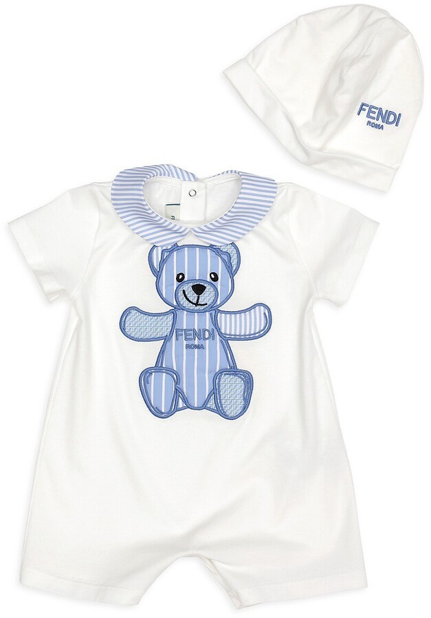 Fendi Baby's Short-Sleeve Romper & Beanie Hat - ShopStyle Girls' Onesies