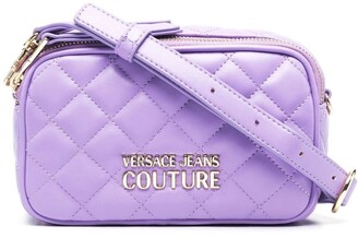Versace Jeans Couture Quilted Logo Plaque Crossbody Bag