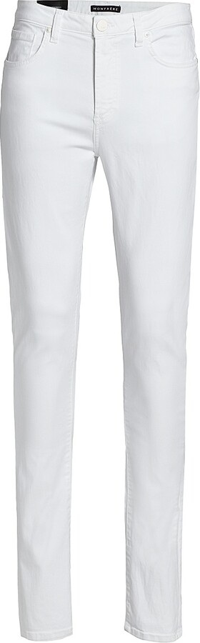 Monfrère Men's Greyson Stretch Distressed Skinny Jeans - White - Size 38