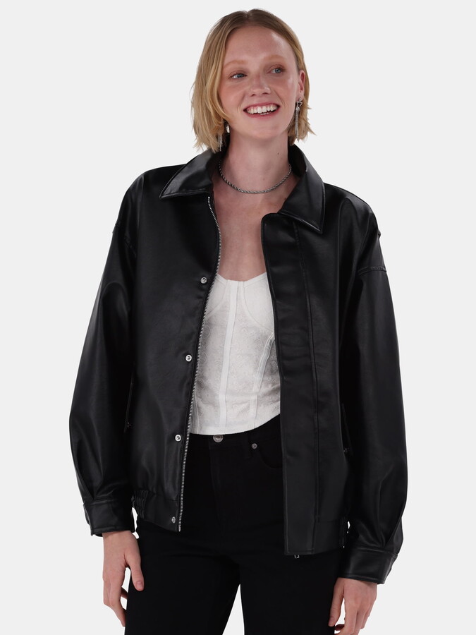 No Boundaries Bomber Jacket, Women’s and Women’s Plus