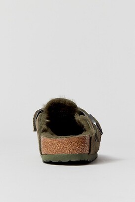 Birkenstock Boston Shearling Clog in Thyme at Urban Outfitters