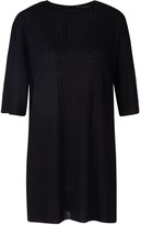 Thumbnail for your product : boohoo Petite Rib Knitted Slouchy T-Shirt Dress