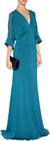 Thumbnail for your product : Elie Saab Sheer Sleeve Gown in Marine