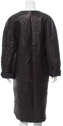 Lanvin Quilted Leather Coat
