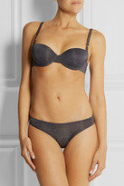 Thumbnail for your product : Stella McCartney Stella Smooth satin-jersey balconette bra