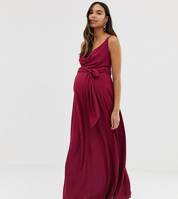cami wrap maxi dress