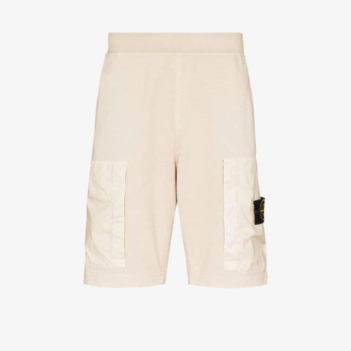 stone island khaki cargo shorts
