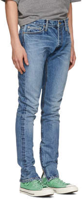 Fear Of God Blue Selvedge Zip Jeans
