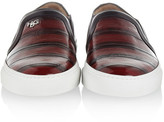 Thumbnail for your product : Givenchy Skate shoes in black and dark red striped eel with white rubber soles