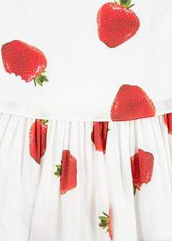 Paul Smith Girls' 8+ Years White 'Strawberry' Print Dress