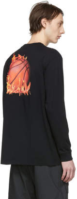 Marcelo Burlon County of Milan Black Fireball Long Sleeve T-Shirt