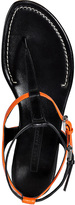 Thumbnail for your product : Ralph Lauren Collection Black/Cruise Orange Leather Sandals