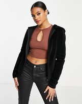 Velour Zip Up Hoodie | Shop the world's largest collection of 
