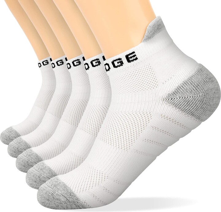 YUEDGE 5 Pairs Womens Ladies Running Trainer Ankle Socks Size 4-7 Low Cut  Cushioned Anti Blister Walking Hiking Sports Cotton Socks for Women Black  White Grey Breathable Arch Support Athletic Socks - ShopStyle
