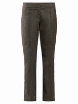 Thumbnail for your product : Stella McCartney Straight-leg Wool And Cotton-blend Trousers - Grey